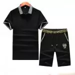 survetement versace manche courte couture homme polo noir